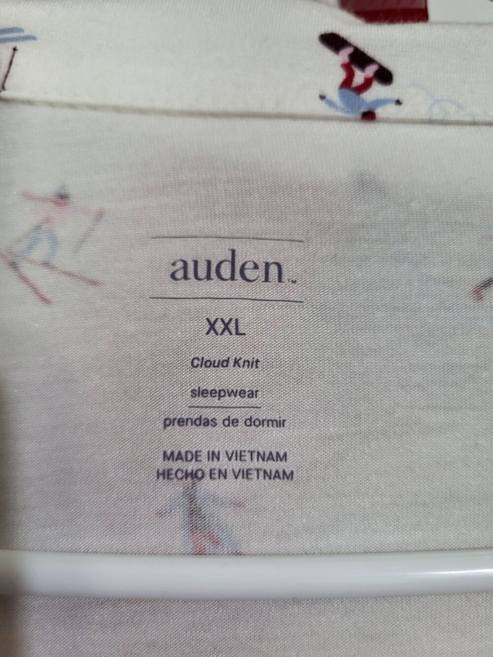 Auden Cloud Knit Womens XXL Two Piece Pajama Set Sleepwear Skier Holiday Winter - Picture 2 of 4